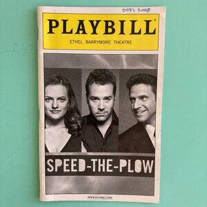 Playbill Speed-the-Plow Raul Esparza Jeremy Piven Elisabeth Moss ticket attached